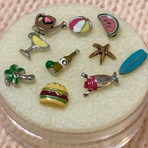 Origami Owl Floating Charm lot 10 SUMMER
